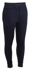 Load image into Gallery viewer, Mens Fleece Cuff Hem Skinny Slim Bottoms Casual Joggers - Navy
