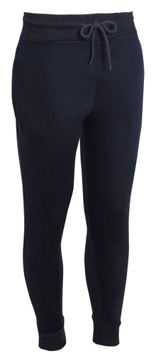 Mens Fleece Cuff Hem Skinny Slim Bottoms Casual Joggers - Navy