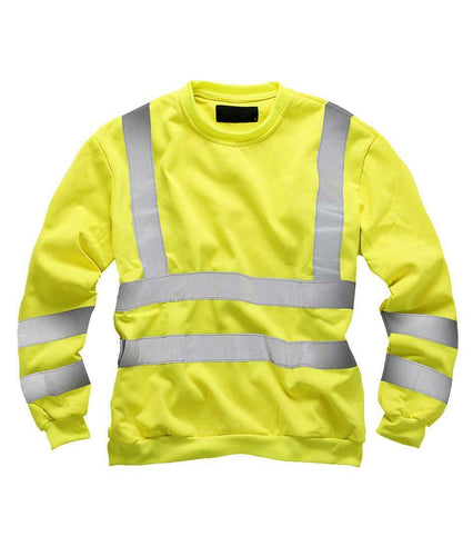 Mens  2 Tone Hi Vis Security Sweatshirt Pull Over - Yellow