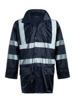 Load image into Gallery viewer, Hi Viz Mens Waterproof Rainsuit Trousers Jacket  High Visibility - Hi-Visibility Navy
