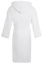 Load image into Gallery viewer, Unisex Luxury Egyptian Cotton Terry Towelling Gown - White ( Hooded Bath Robe )
