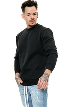 Load image into Gallery viewer, Mens Plain Casual Leisure Top Pullover - Black
