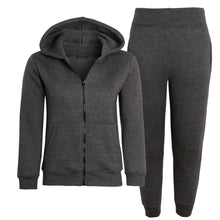 Load image into Gallery viewer, New Kids Fleece Hoodie Top &amp; Bottoms Joggers Tracksuit Set - Charcoal
