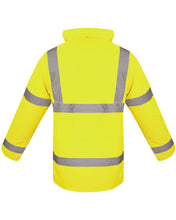 Load image into Gallery viewer, Hi Vis Parka Workwear Safety Hooded Jacket - Yellow
