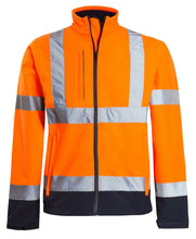 Load image into Gallery viewer, Hi Vis Viz Fleece Zipped Light Weight Two Tone Jacket - Orange/Navy
