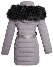 Load image into Gallery viewer, Shelikes Womens Faux Fur Parka Coat Quilted Jacket - Grey
