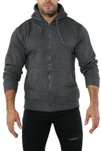 Load image into Gallery viewer, Mens Fleece Soft Lined Zipper Hoodie Sweatshirt - Charcoal
