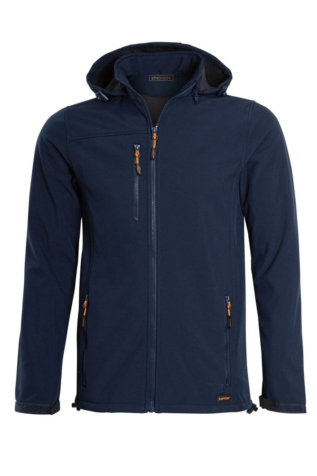 Hi Vis Softsheel Two Tone Zip Light Weight Fleece Zip Jacket - Navy