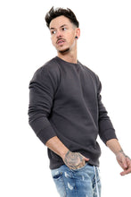 Load image into Gallery viewer, Mens Plain Casual Leisure Top Pullover - Charcoal
