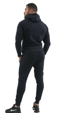 Load image into Gallery viewer, Mens Slim Fit Exercise Gym Jogging Casual Zip Up Tracksuit - Navy
