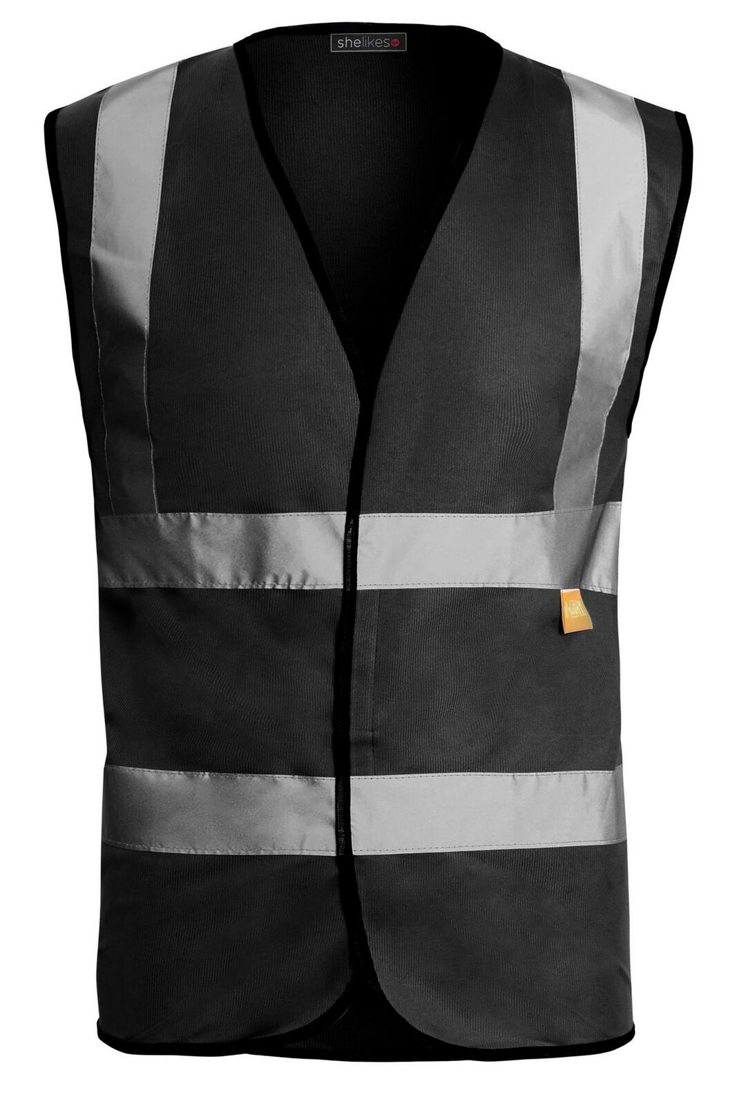 Hi Vis High Visibility Waistcoat Vest 2 Band - Black – Kraftd Apparal