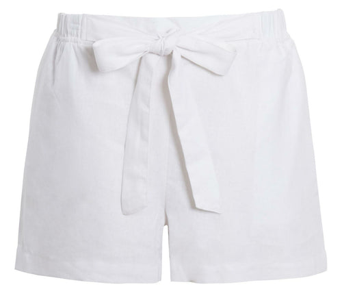 Womens High Waisted Summer Beach Casual Shorts - White