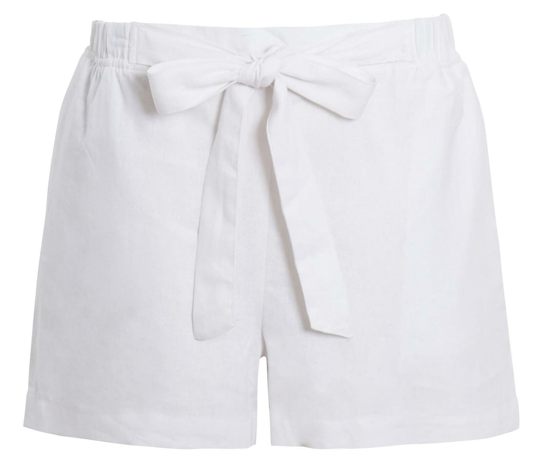 Womens High Waisted Summer Beach Casual Shorts - White