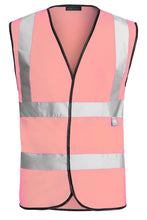 Load image into Gallery viewer, Hi Vis High Visibility Waistcoat Vest 2 Band - Bright Pink
