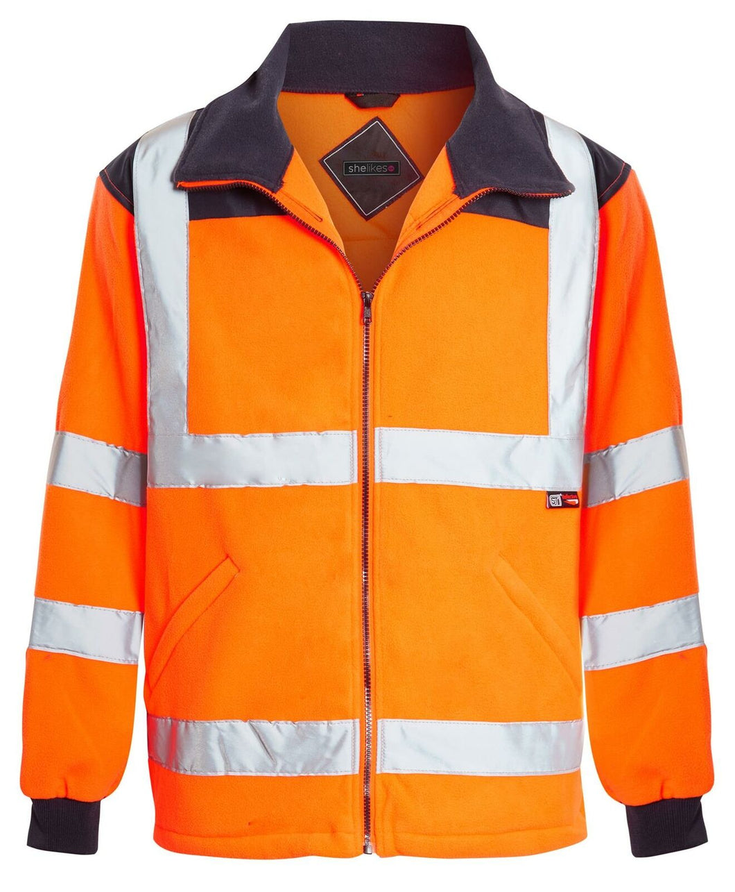 Shelikes, Hi Vis Jackets, High Visiblity Clothing, Orange/Navy