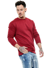 Load image into Gallery viewer, Mens Plain Casual Leisure Top Pullover - Wine
