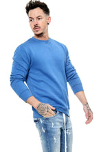 Load image into Gallery viewer, Mens Plain Casual Leisure Top Pullover - Royal
