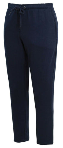 Mens Zip Pockets Open Hem Sweat Pants - Navy