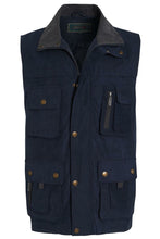 Load image into Gallery viewer, Mens Safari Hiking Fishing Walk Sleeveless Waistcoat Jacket - Feildman/Dark Navy
