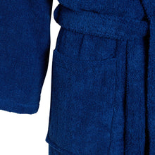 Load image into Gallery viewer, Unisex Luxury Egyptian Cotton Terry Towelling Gown - Royal Blue ( Shawl Collar Bath Robe )
