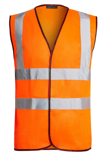 Hi Vis High Visibility Waistcoat Vest 2 Band - Orange