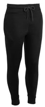 Load image into Gallery viewer, Mens Fleece Cuff Hem Skinny Slim Bottoms Casual Joggers - Black
