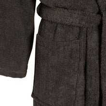 Load image into Gallery viewer, Unisex Luxury Egyptian Cotton Terry Towelling Gown - Grey ( Shawl Collar Bath Robe )
