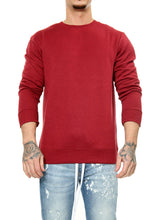 Load image into Gallery viewer, Mens Plain Casual Leisure Top Pullover - Wine
