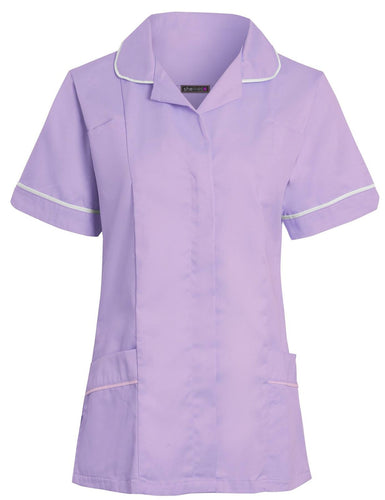 Shelikes Womens Healthcare Zip Collared Nurse Uniform - Lilac