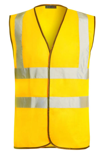 Hi Vis High Visibility Waistcoat Vest 2 Band - Yellow