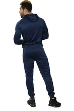 Load image into Gallery viewer, Mens Tracksuit Zip Up Hoodie Slim Fit Pants Set - Navy (AV20-015)
