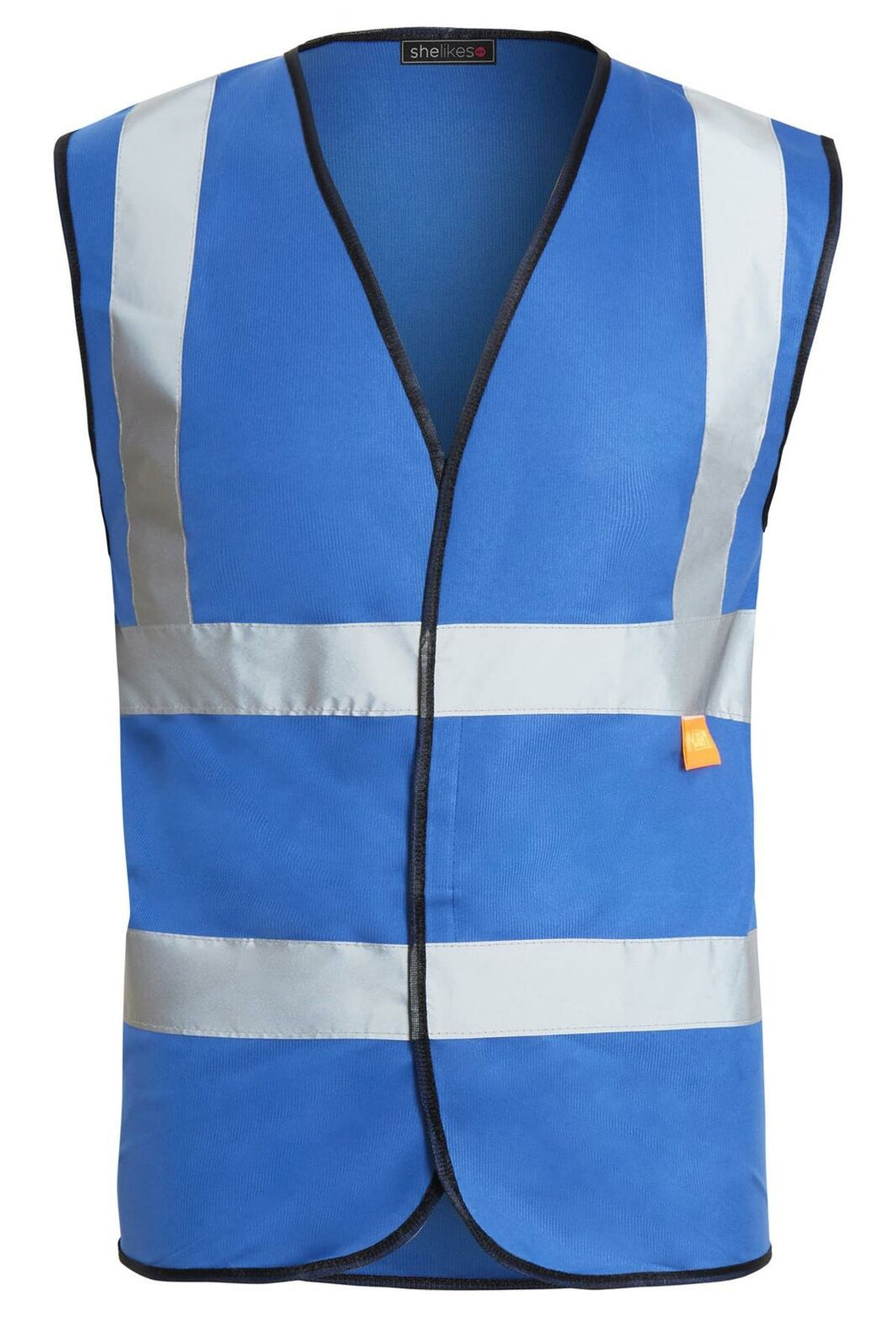 Hi Vis High Visibility Waistcoat Vest 2 Band - Blue