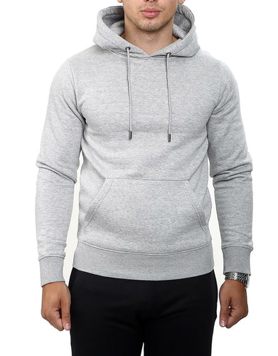 Shelikes Mens Pullover Hooded Sweatshirt - Grey