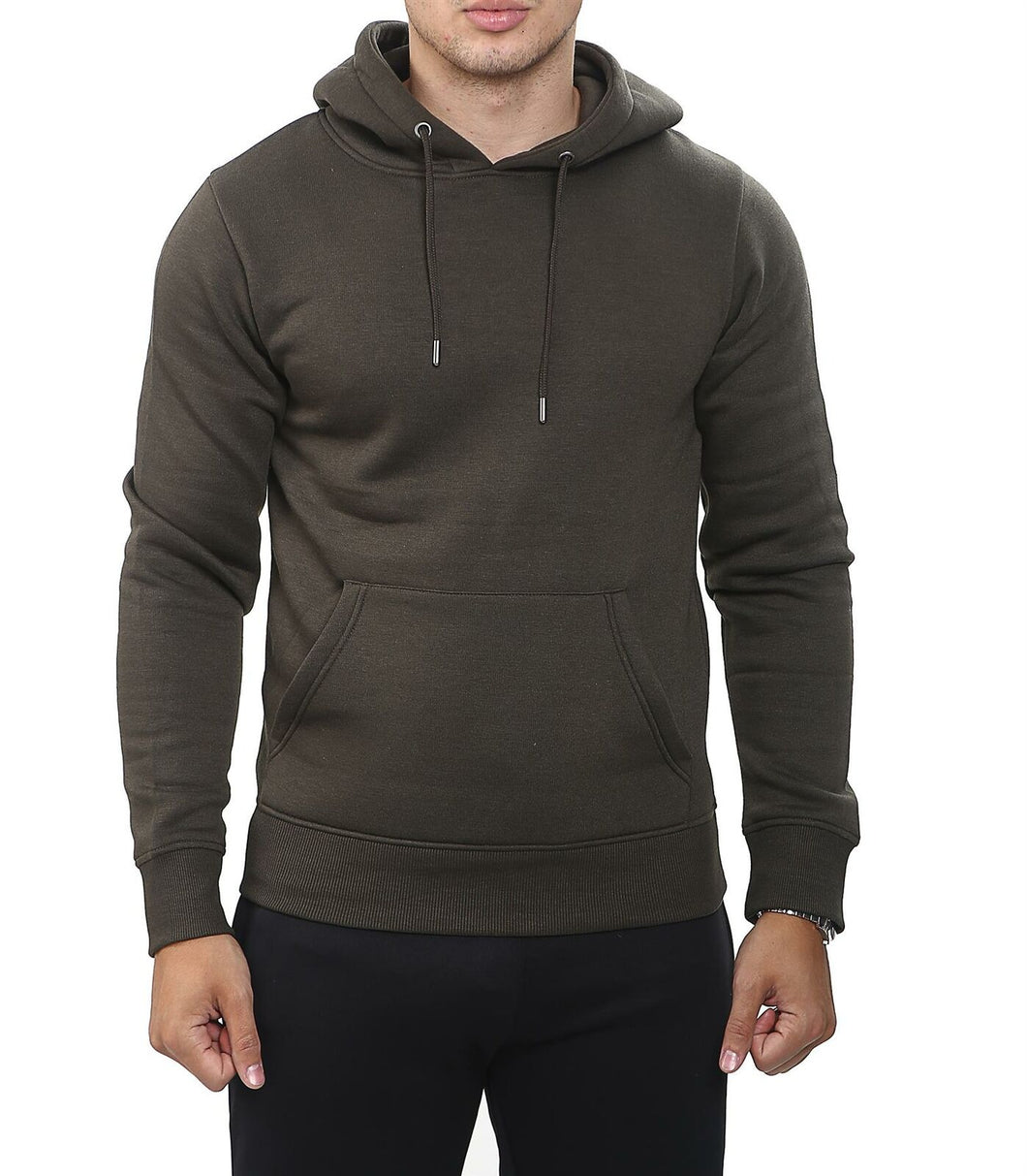 Shelikes Mens Pullover Hooded Sweatshirt - Khaki