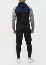 Load image into Gallery viewer, Mens Tracksuit Zip Up Hoodie Slim Fit Pants Set - Black/Navy/Grey
