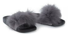 Load image into Gallery viewer, Womens Fur Summer Fluffy Sliders Flip Flops
