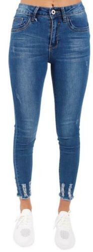 Shelikes Ladies Stretch Slim Fit Plus Size Denim Jeans - Mid Blue