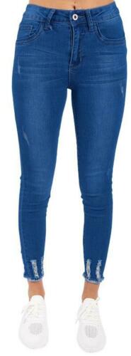 Shelikes Ladies Stretch Slim Fit Plus Size Denim Jeans - Dark Blue